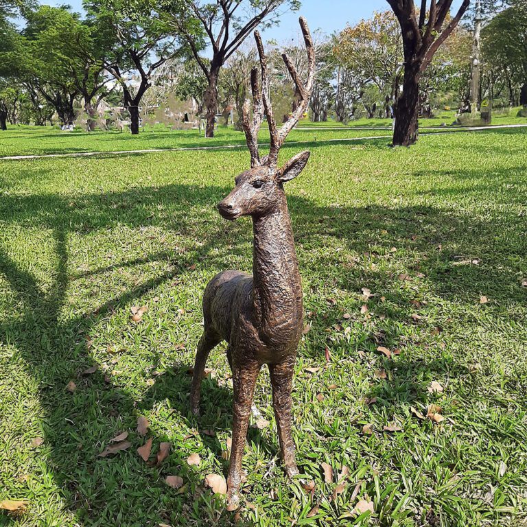 5060235339486 1 Enigma Marble Resin Standing Stag L Bronze Garden Statue.jpg